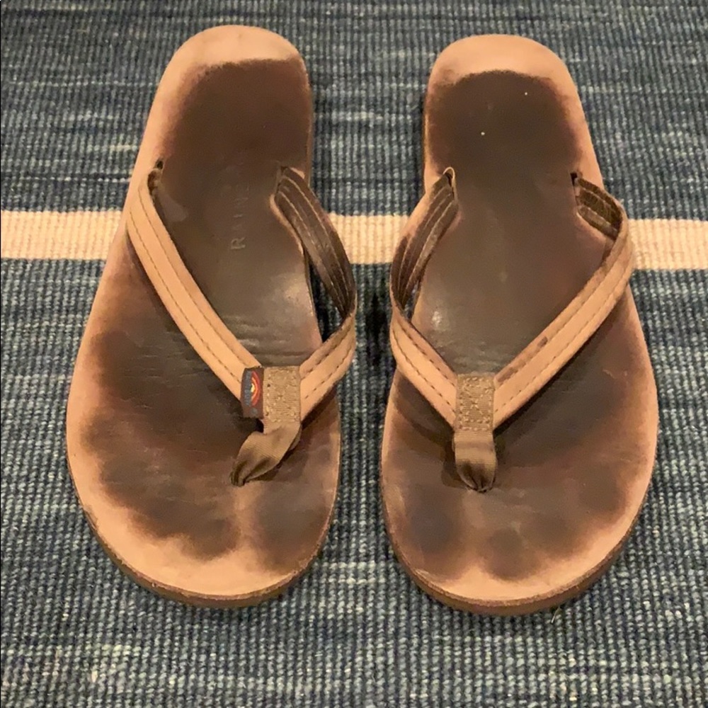 Rainbow thin strap flip flop